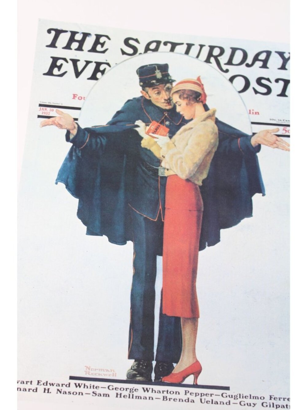 Saturday Evening Post 1932 Paris Reprint Print Norman Rockwell 94798